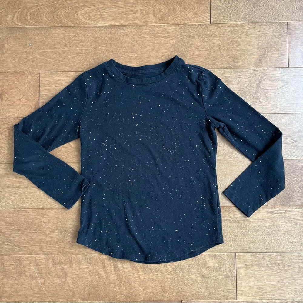 2/$10 CAT & JACK Girls sparkly long sleeve top S 6/6x